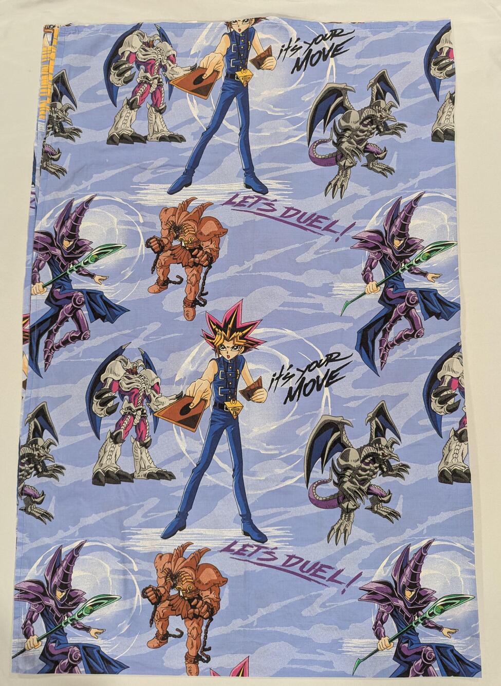 Franco Twin Flat Sheet Blue Yu-Gi-Oh Yugi Dark Magician Blue-Eyes Exodia Kids